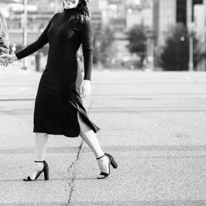 LOFT Black Sweater Dress